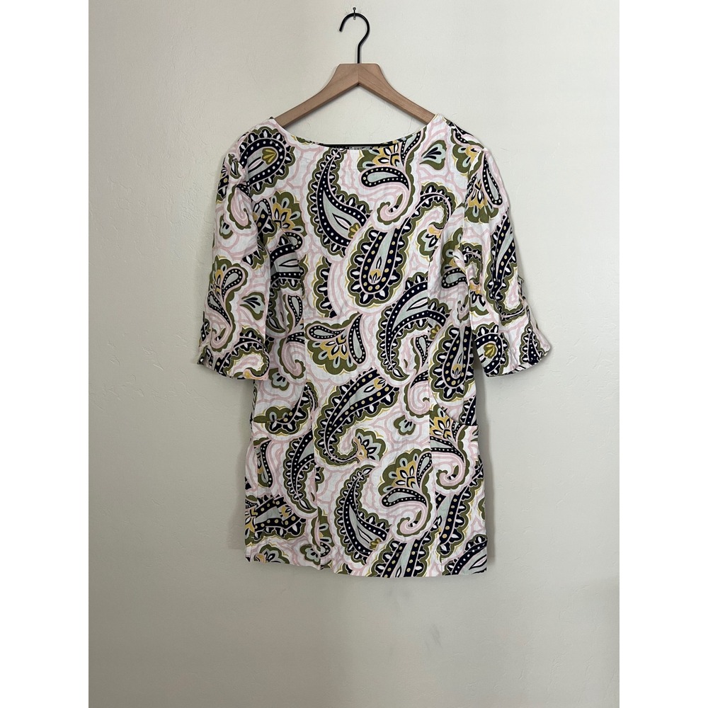 Boden Laurie 100% Linen Shift Dress Dress Size 6 P Paisley Print - Picture 2 of 7